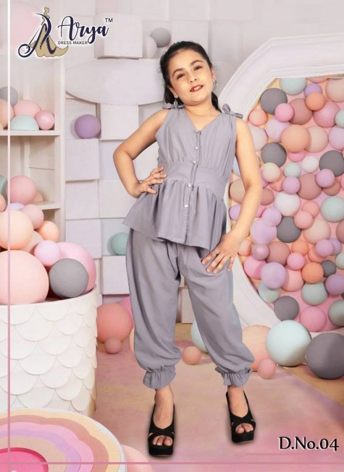 Arya Jummy Latest Designer Fancy Western Party Wear Type Two Pis Fossil lycra Children Wear Collcetion